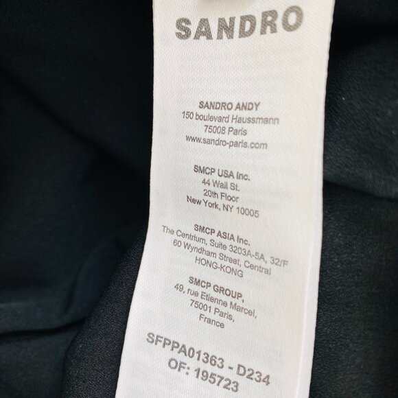 Sandro Navy Alessi Wide Leg Pants (NWOT) - Picture 8 of 10